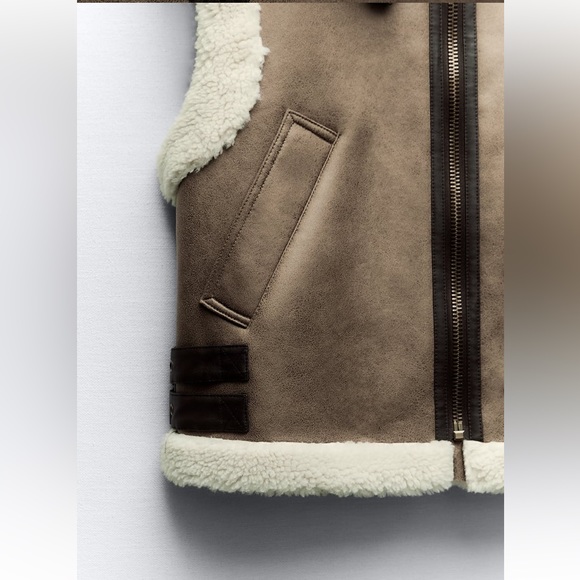 Zara COMBINATION FLEECE VEST - Picture 16 of 16